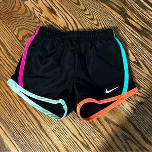 Nike toddler athleta shorts - black with bright colors - size 3T